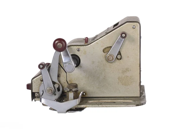 The old adding machine antique calculator meta mechanism — Stock Photo, Image