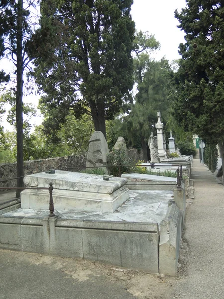 Luksusowa Krypta Cmentarzu Montjuic Barcelona Hiszpania — Zdjęcie stockowe