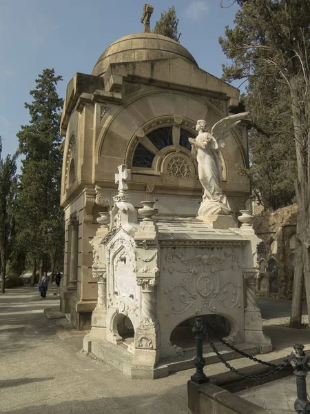 Роскошный Склеп Кладбище Монжуик Барселона Испания — стоковое фото