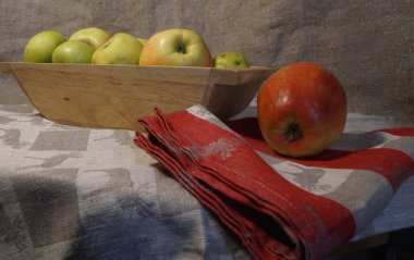 Elma, durgun hayat, meyve, yemek, yaz, masa