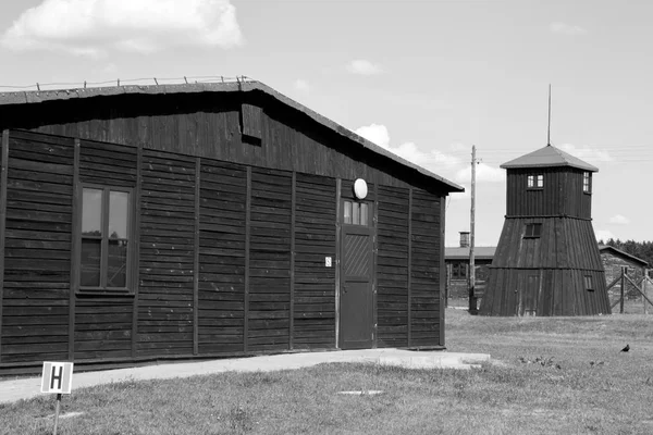 Majdanek, Lublin, Polonya - kışla ve concentrat kulesinde nöbet