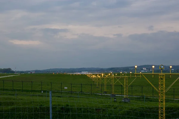 Flight security lights and landing strip