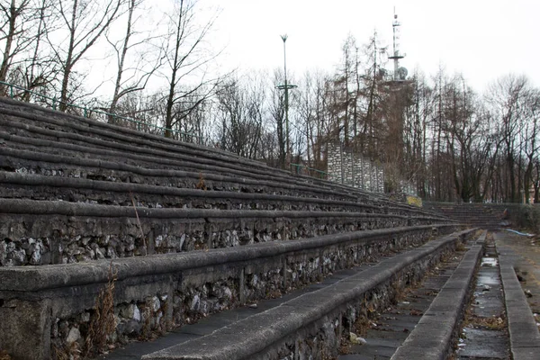 Le gradinate di pietra allo stadio — Foto Stock