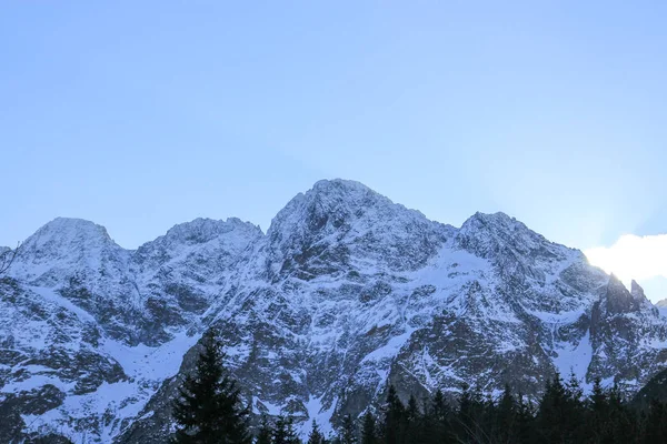 Panorama de las montañas de invierno. Tatra Polonia — Foto de Stock