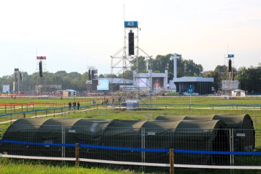 Krakow, Polonya - 2016: Krakow Blonia, Dünya Gençlik günü 2016, bl