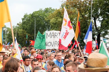 Krakow, Polonya - 2016 - Dünya Gençlik günü 2016, A kalabalık insan