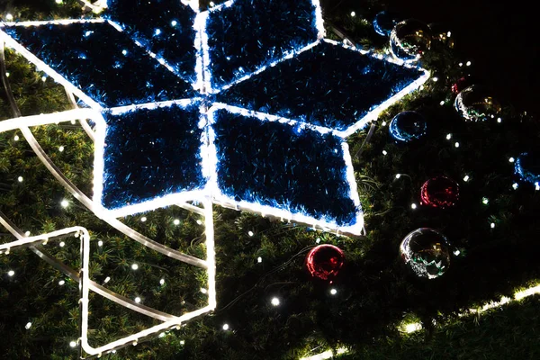 Textura navideña con estrellas y guirnaldas — Foto de Stock