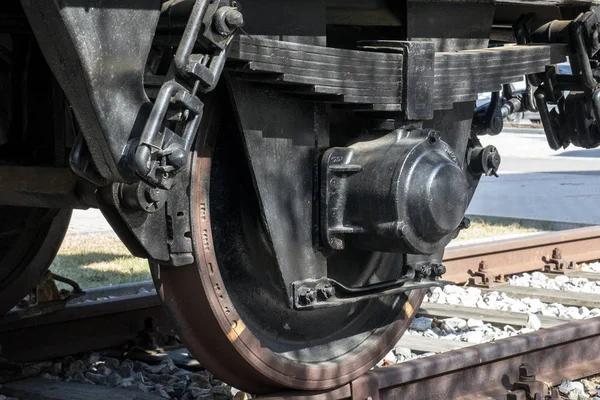 Rodas locomotivas a vapor fechar — Fotografia de Stock