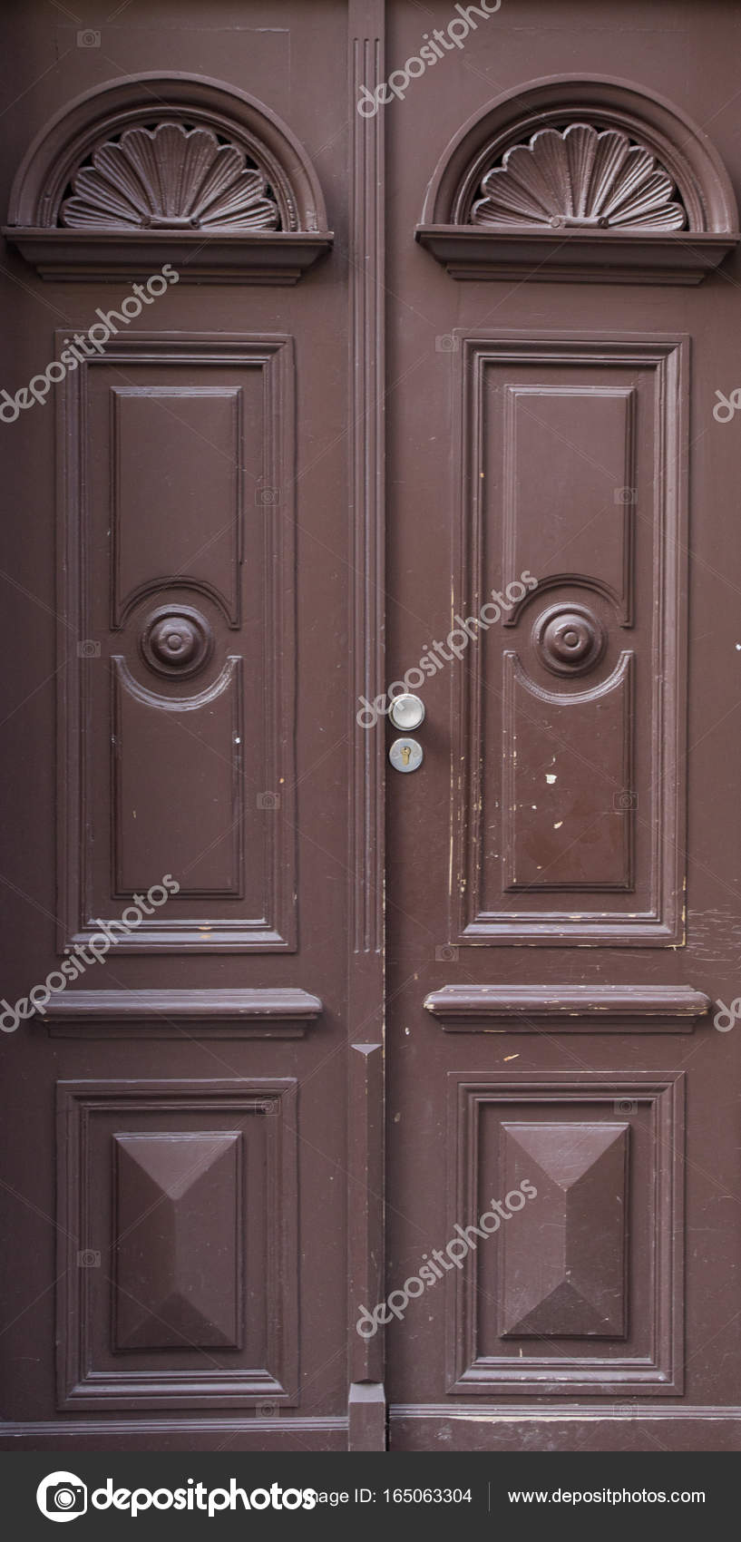 La Porte Dentrée En Bois Brune Vintage Dune Vieille Maison