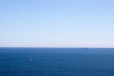 Gemi Baltık Denizi ile deniz manzarası