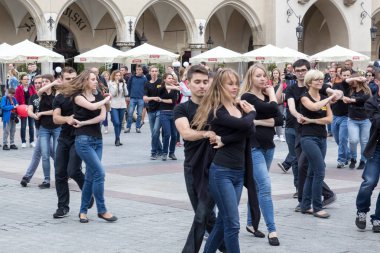 Polonya, Krakow 02,09,2017 gençlerin Tarih Tango dans 