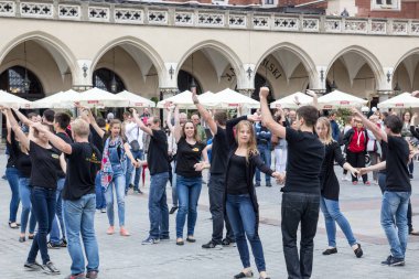 Polonya, Krakow 02,09,2017 gençlerin Tarih Rumba dans 