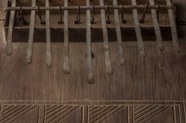Afrika el yapımı müzik enstrümanı yakın çekim
