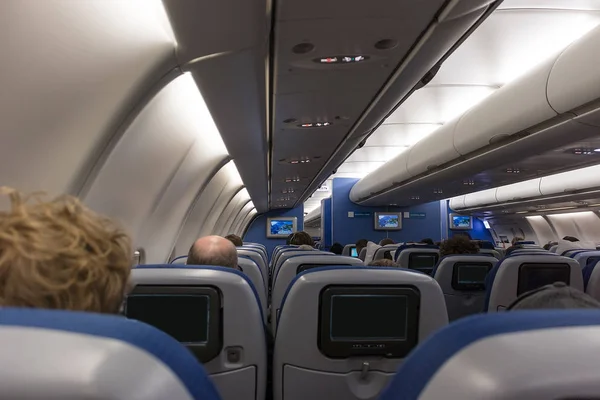 View from the inside of an airplane. — Stock Photo, Image