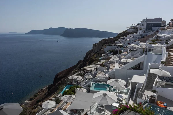 Vista a Oia, Santorini, Grecia —  Fotos de Stock