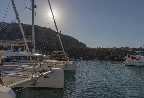 santorini, tekne Katamaran ile yanardağ