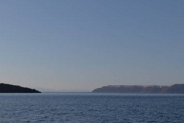 Panoramica fira, santorini deniz görünümü 