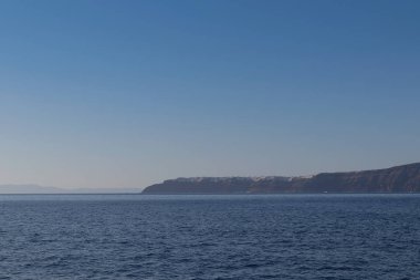 Panoramica fira, santorini deniz görünümü 