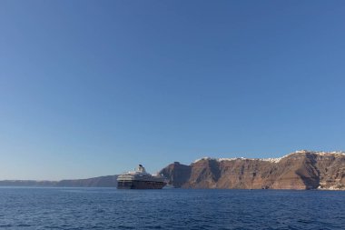 Yolculukları Fira yanında, Santorini bağlantılı. Yunanistan.