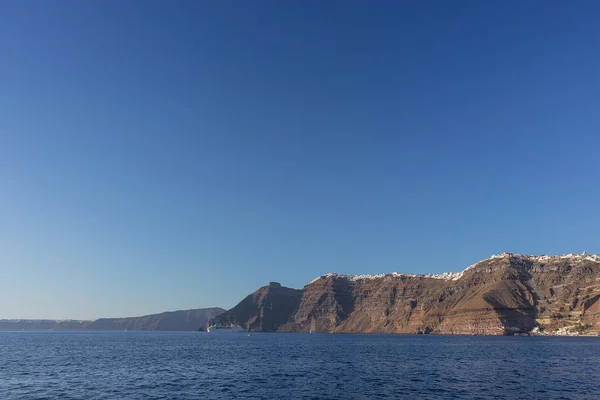 Panoramica στα Φηρά, Σαντορίνης θέα στη θάλασσα — Φωτογραφία Αρχείου