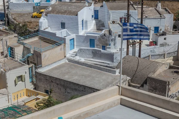 Pequena aldeia no interior de Santorini, Grécia . — Fotografia de Stock