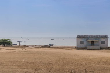 Afrika balıkçı köyü ambuim bağlantı noktası. Angola.