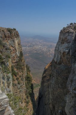 Tundavala ünlü yarık. Lubango. Angola.