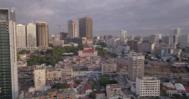 Luanda defne, havadan görüntüleri. Gün batımı. Manzarası.