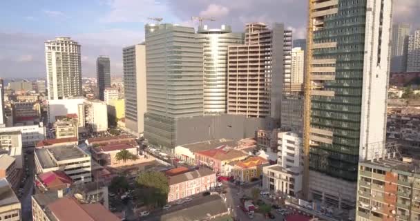 Луанда Бей Кадры Воздуха Закат Skyline — стоковое видео