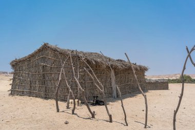 Namibe çölde sopa Afrika ülkesi ev yaptım. Angola, Afrika,