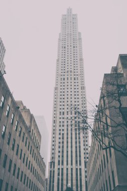 31 Dez 2017 New York/ABD - New York gökdelen. kar ile.