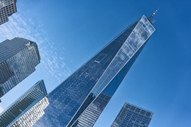 Manhattan'daki gökdelen görünümünü.
