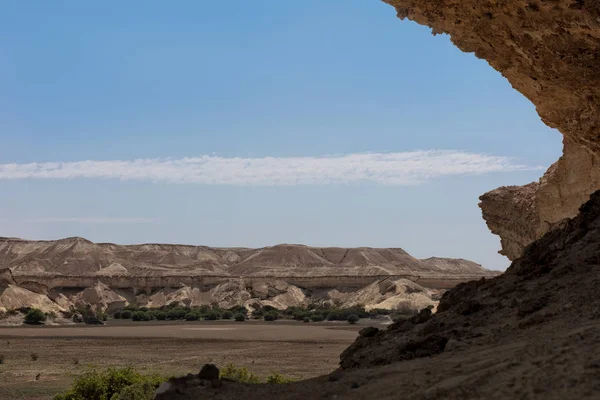 Oasis seco en el desierto de Namibe. Angola. África — Foto de Stock