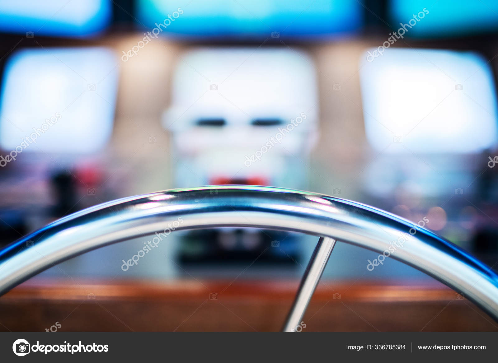 Boat panel with lighted instruments. — Stock Photo © SilvaPinto #336785384