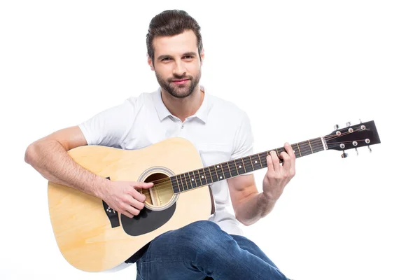 Jovem com guitarra — Fotografia de Stock