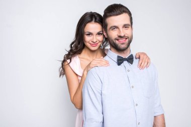 Young man and woman clipart