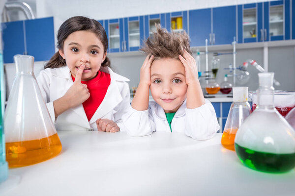Kids in chemical lab