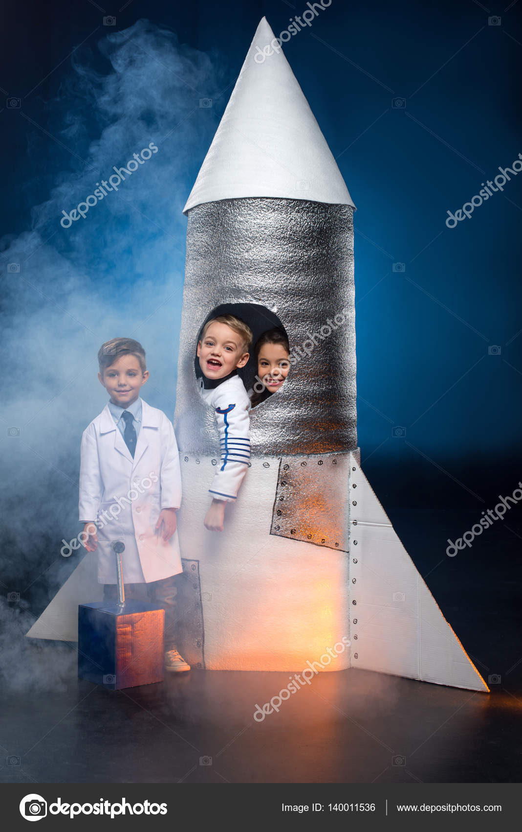 Kids playing astronauts — Stock Photo © NatashaFedorova #140011536