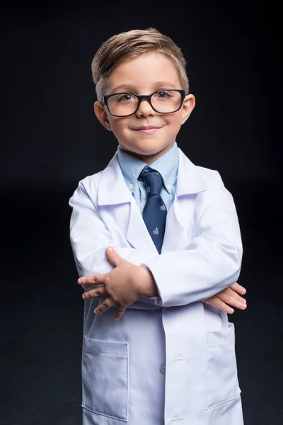 Küçük çocuk bilim adamı — Stok fotoğraf