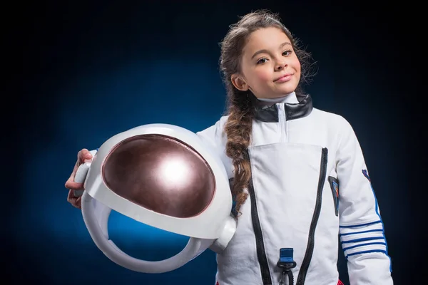 Little girl in space suit — Stock Photo, Image