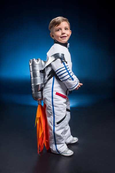 Boy in astronaut costume 
