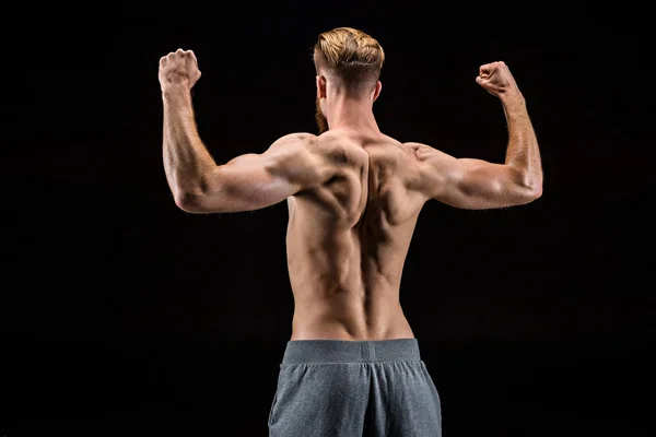 Shirtless bodybuilder posing — Stock Photo, Image