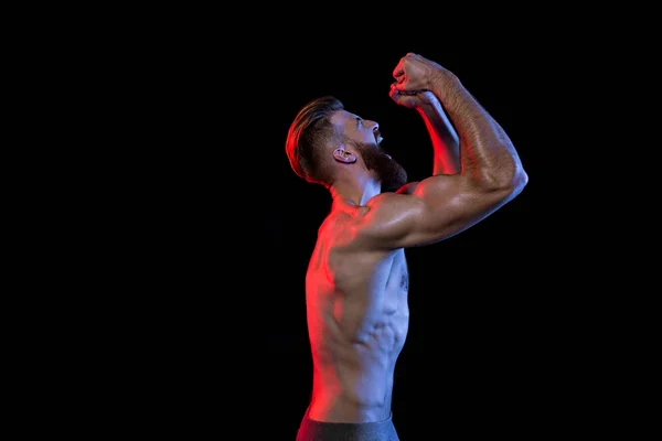 Handsome bodybuilder yelling — Stock Photo, Image
