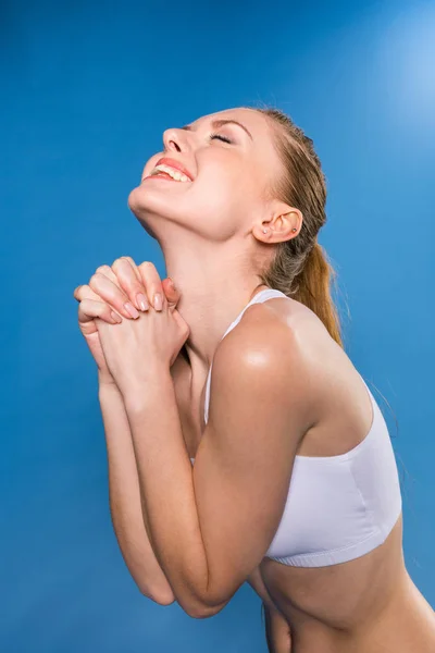 Woman in white underwear — Stock Photo, Image