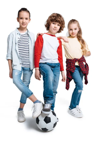 Children playing football — Stock Photo, Image