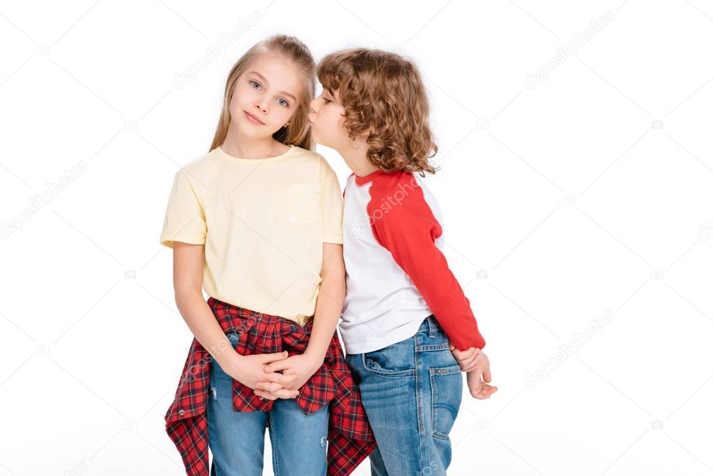 Two young friends communicating
