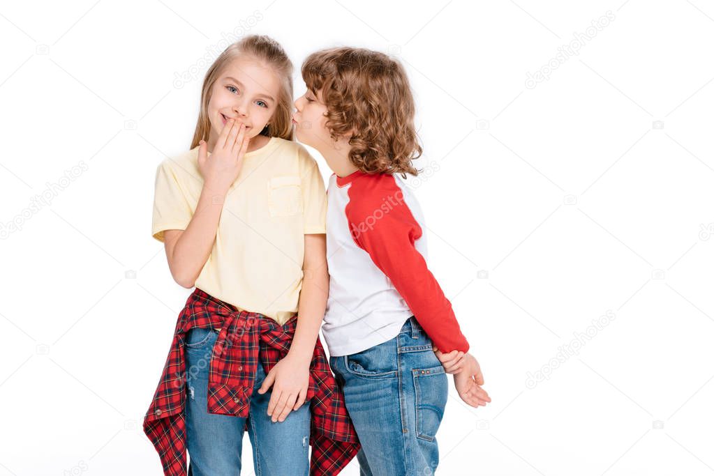 Two young friends communicating