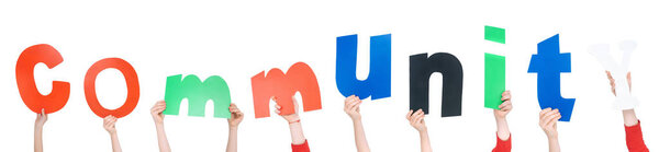 Kids holding alphabet letters