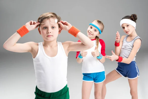 Active kids in sportswear — Stock Photo, Image