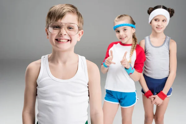 Active kids in sportswear — Stock Photo, Image